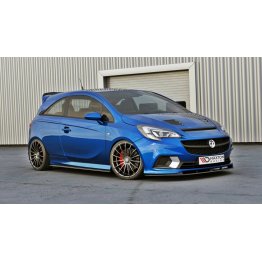 Накладка сплиттер на передний бампер на Opel Corsa E OPC / VXR